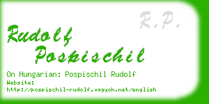 rudolf pospischil business card